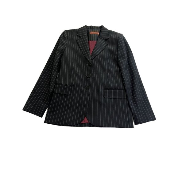 ALEXACHUNG Pinstripe Blazer in Black